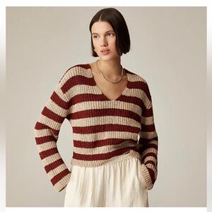 J Crew Sweater XL Montauk Preppy Chunky Maroon